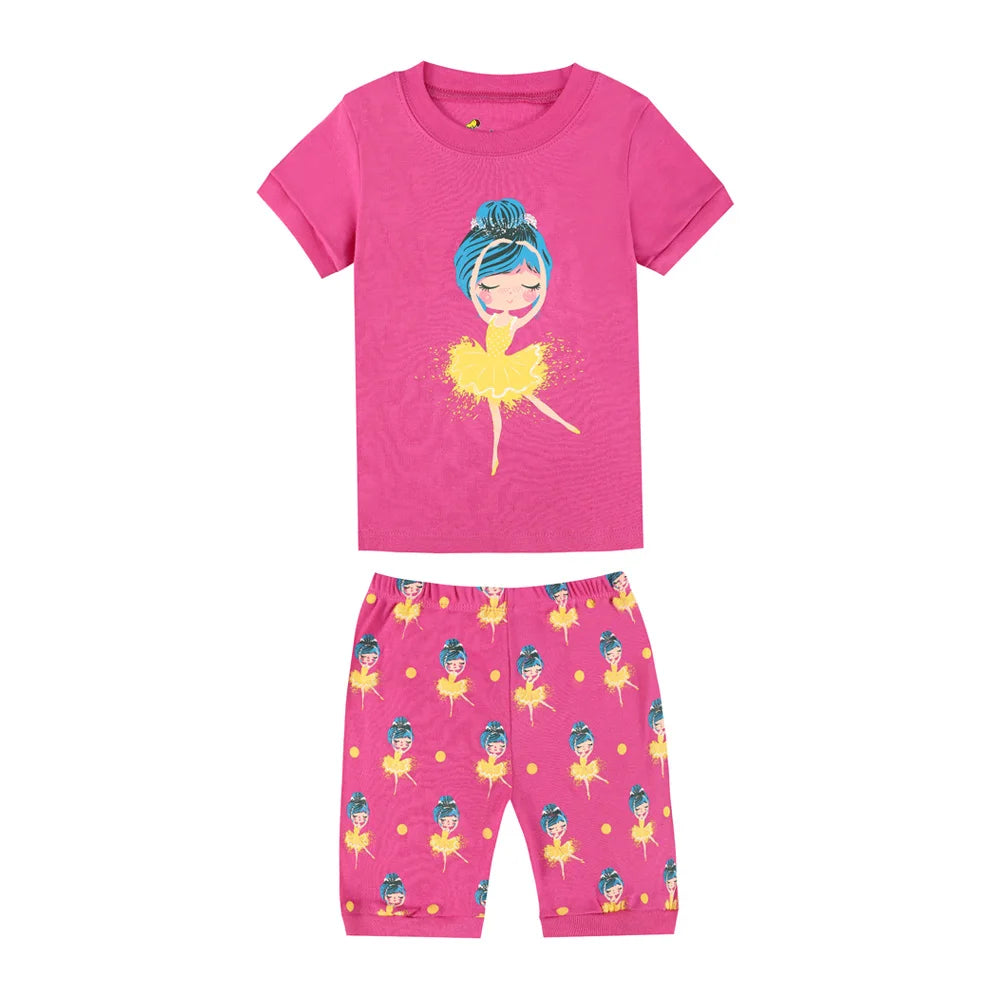 2 3 4 5 6 7 8 Yrs Boys Pajamas for Kids Children Sleepwear Short Sleeve Sleep Clothes Tops Pajama Shorts Clothing Set Boy Pijama