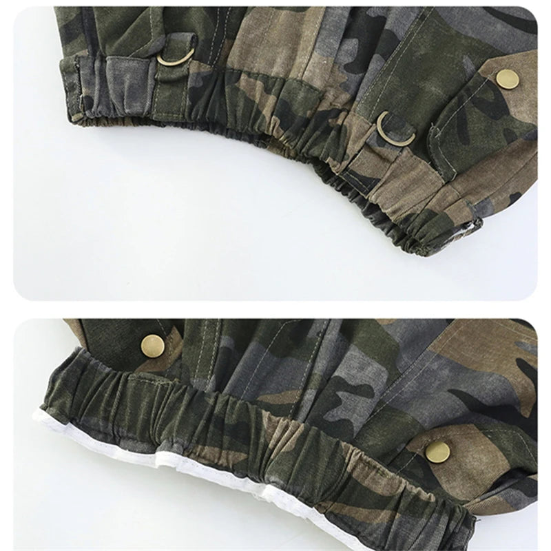 Children Baggy Camouflage Cargo Pants With Pocket For Girl Streetwear y2k Camo Trousers Kids Harajuku Korean Hip Hop Trackpants