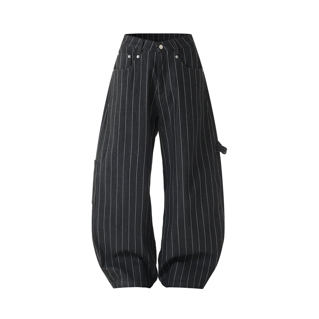 Baggy Jeans Men Women Japanese Streetwear Fashion Vintage Loose Casual Stripe Denim Cargo Machete Jeans Pants Unisex Trousers