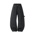 Baggy Jeans Men Women Japanese Streetwear Fashion Vintage Loose Casual Stripe Denim Cargo Machete Jeans Pants Unisex Trousers