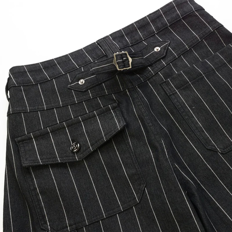 Baggy Jeans Men Women Japanese Streetwear Fashion Vintage Loose Casual Stripe Denim Cargo Machete Jeans Pants Unisex Trousers