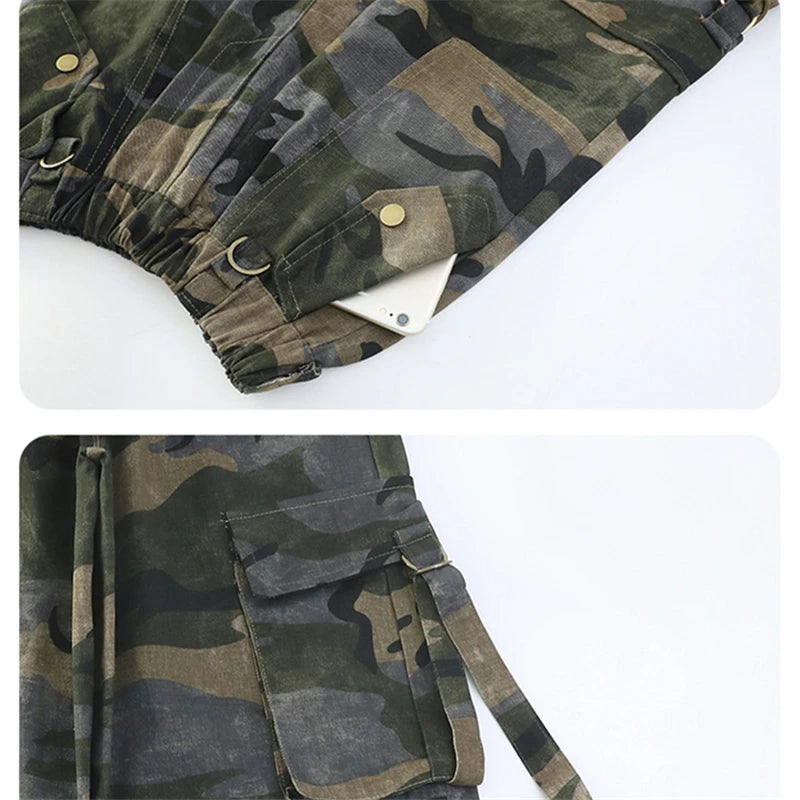 Children Baggy Camouflage Cargo Pants With Pocket For Girl Streetwear y2k Camo Trousers Kids Harajuku Korean Hip Hop Trackpants